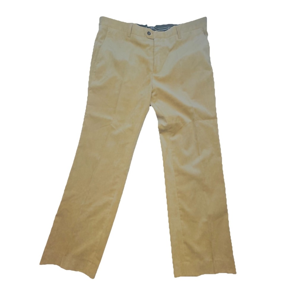 Vintage Armani Men's 40 Beige Corduroy Dress Pants Trousers Silk Blend
